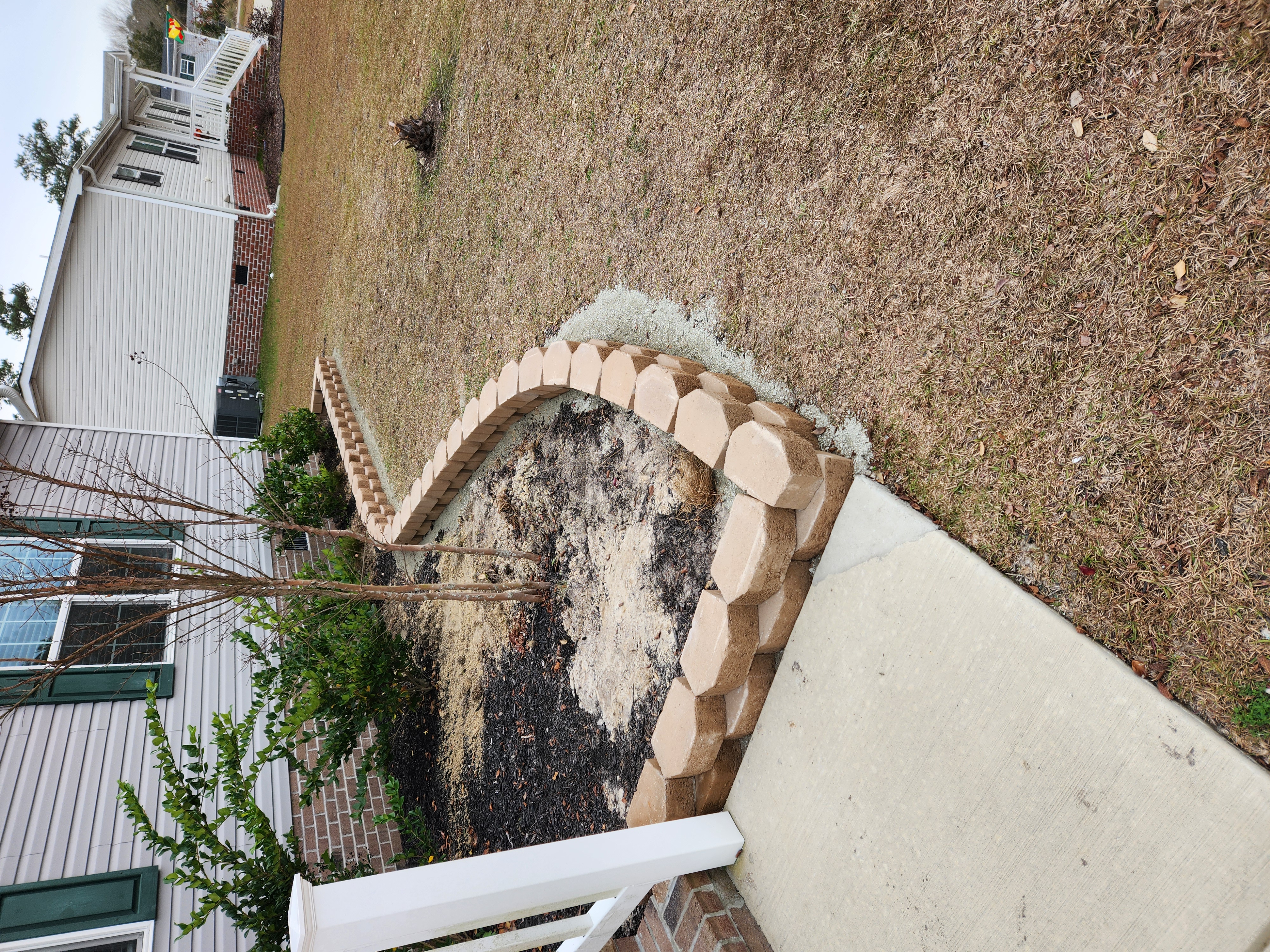 Before and after land work and grading
